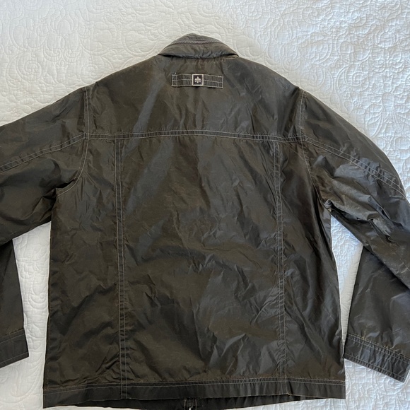 Modern distressed brown traveling jacket men's L - Picture 2 of 8